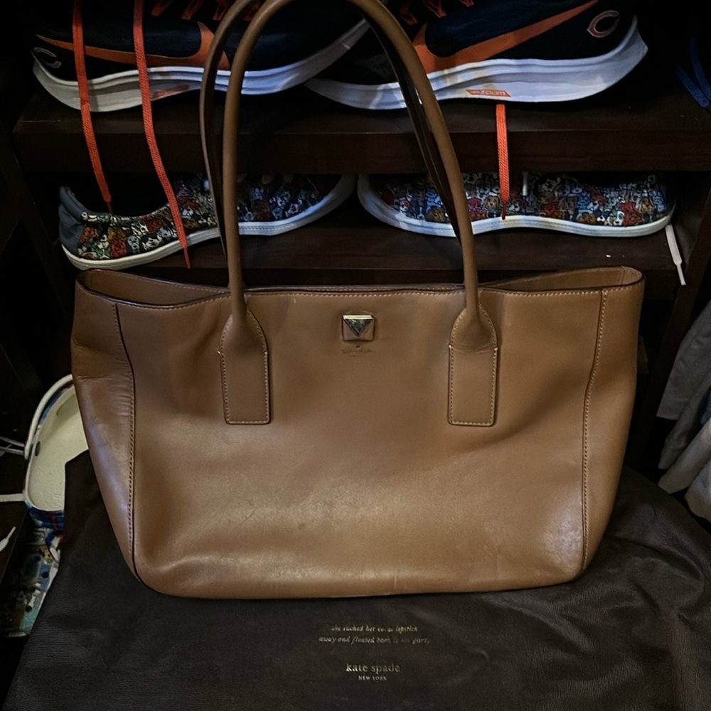Vintage Kate spade camel handbag with matching wallet